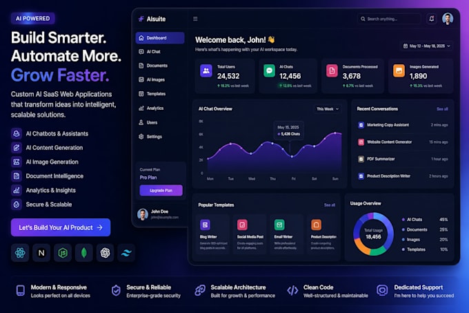 Develop a custom ai saas web app, ai mobile app and bots by Ifra_dev ...