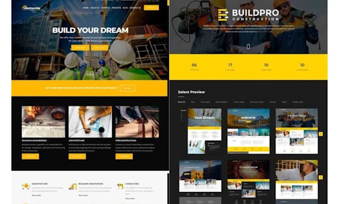 develop contractor website construction website contractor wordpress website