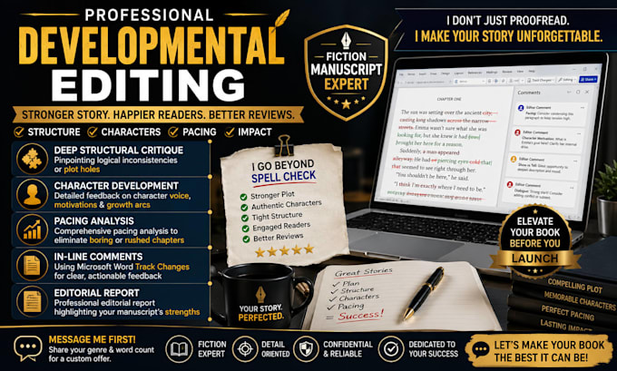 be your developmental editor for fiction novel and manuscript critique