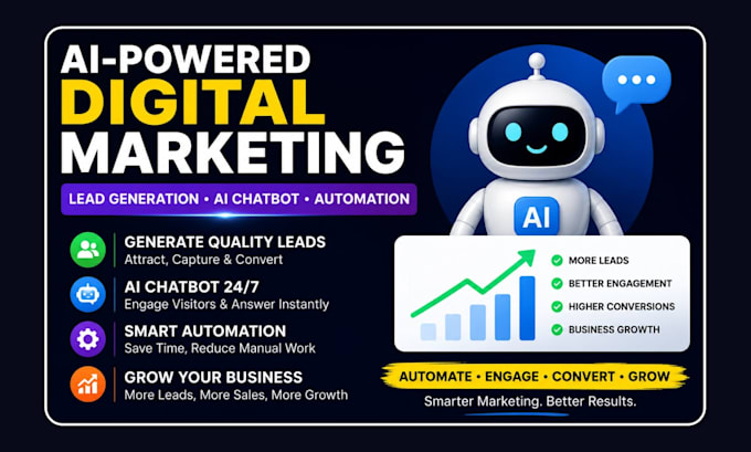 provide ai powered digital marketing lead generation ai chatbot and automation