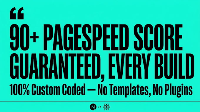 build a fast custom coded high performance website