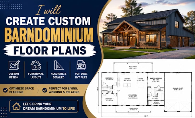 create custom barndominium floor plans