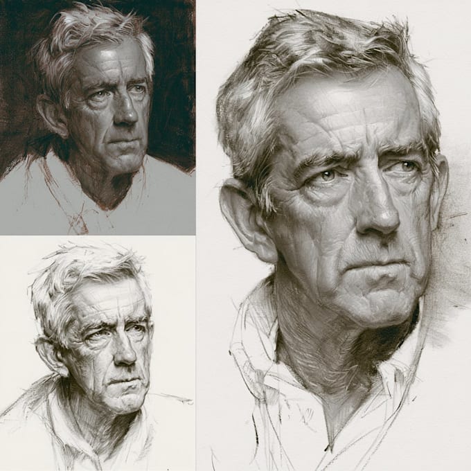 create a professional digital character portrait