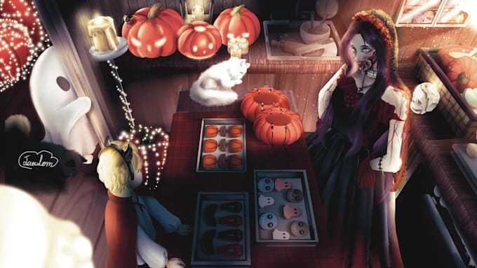 draw digital character design or illustration for you