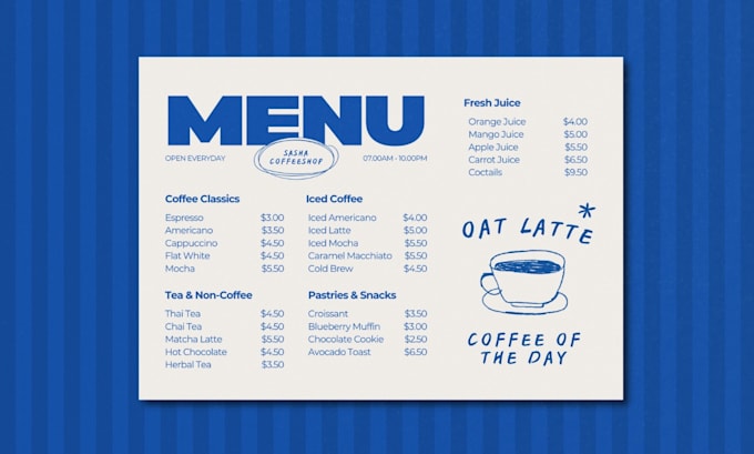 design professional print ready menus