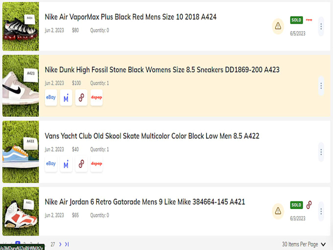 do cross listing using list perfectly, vendoo, nifty ai, flyp, and crosslist