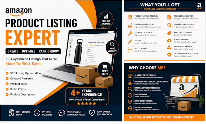 create SEO optimized amazon product listings