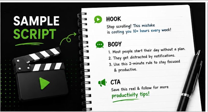 write social media video script