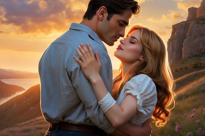 draw cover and romance illustration for novels
