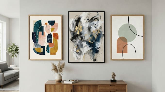design cool abstract digital wall art