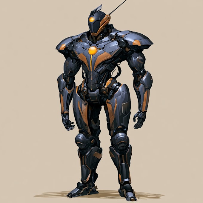 design sci fi mecha and robot concept art