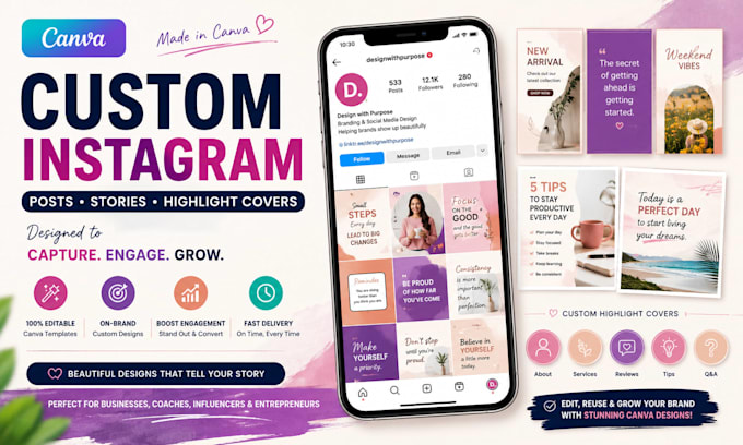 design luxury canva instagram and facebook ads for brands
