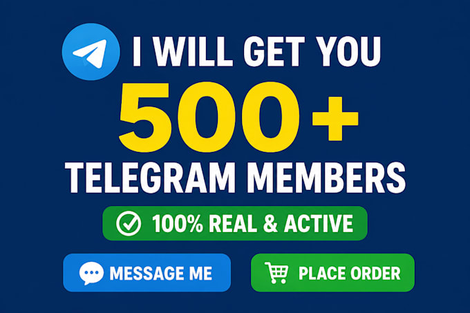 get 500 real telegram members for your channel