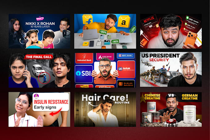 design attractive youtube thumbnails that increases CTR