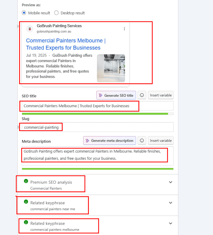 optimize website SEO for organic website traffic