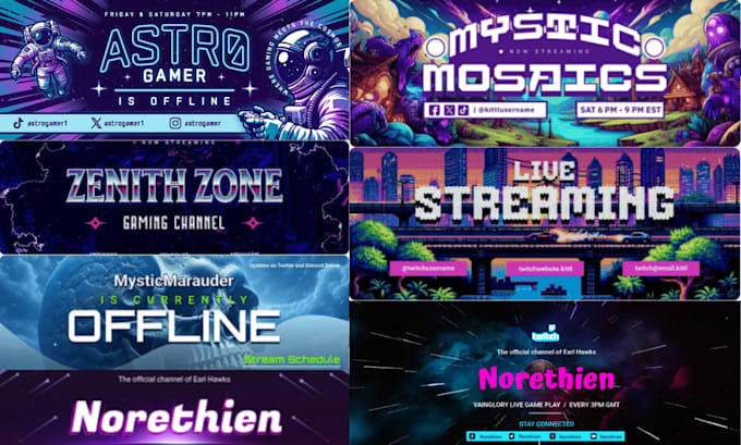 design best twitch banner and logo
