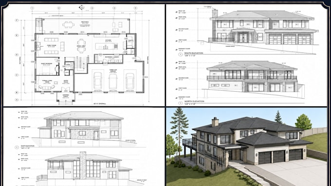 draft autocad 2d floor plan blueprints,site plan, structural,mep permit drawings