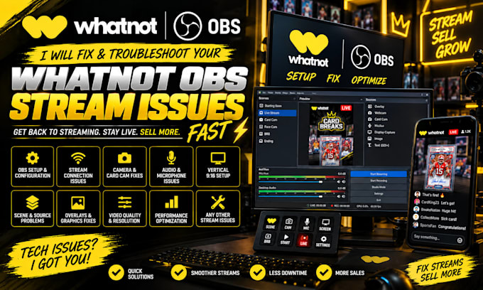 fix and troubleshoot your whatnot obs stream issues fast