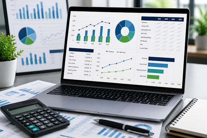 provide financial analysis, report, accounting finance, excel dashboard solution