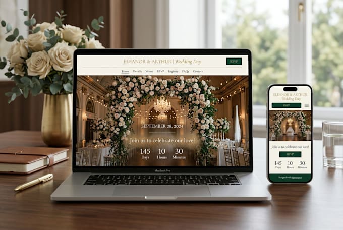 design a stunning squarespace event website for conference or party