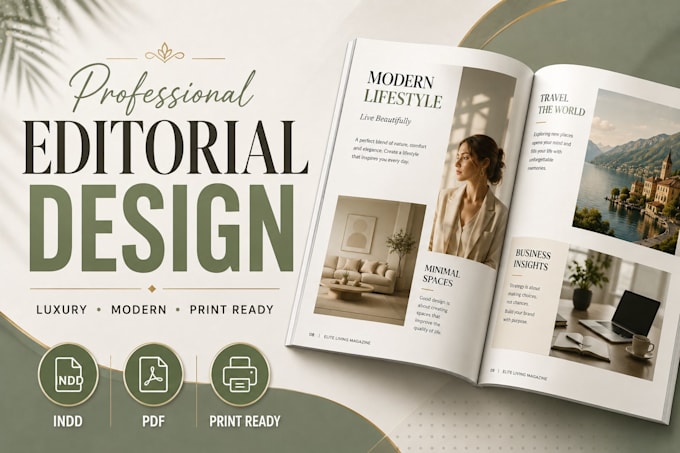 design a modern magazine layout in adobe indesign