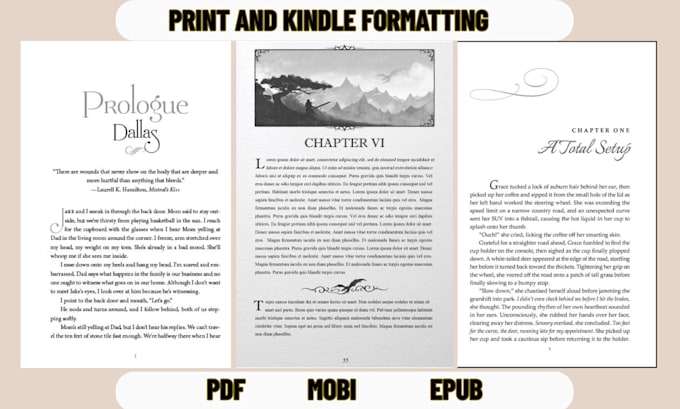 do book layout design, book typesetting, and interior book design for amazon kdp