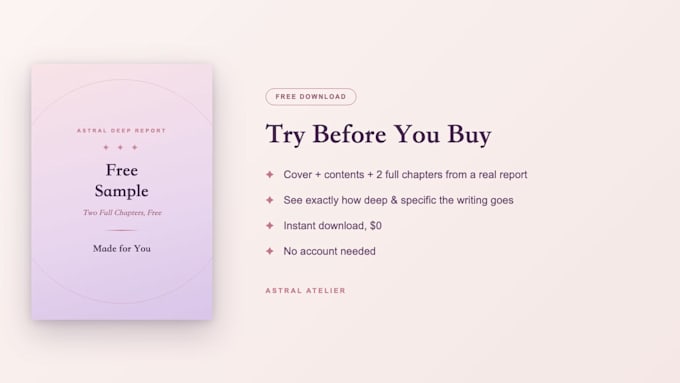create a personalized 20 page birth chart astrology report PDF
