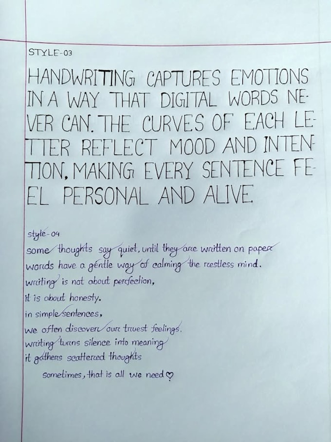do beautiful handwriting in english and bengali
