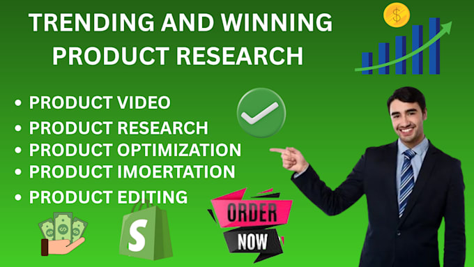 do product research, shopify product hunting