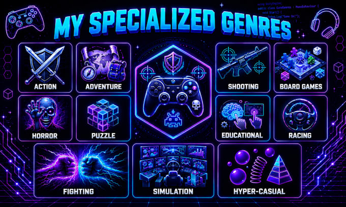 develop 2d and 3d mobile games in unity and unreal engine