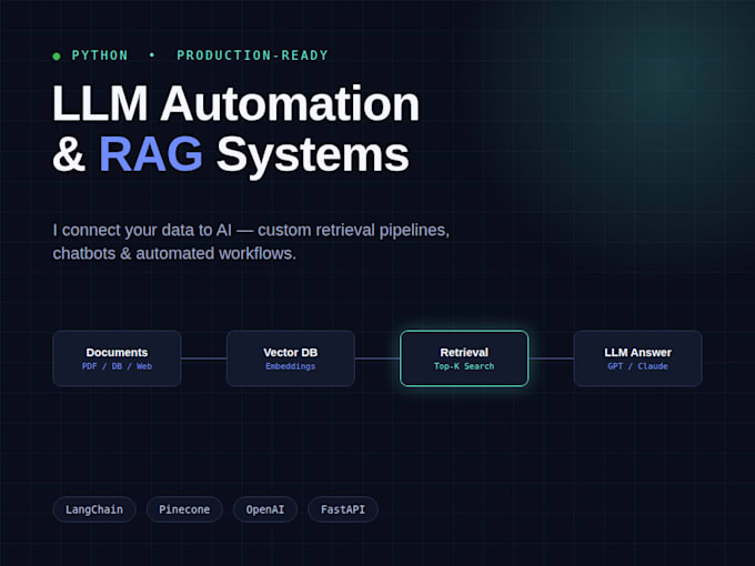 build llm automation and rag chatbot with python