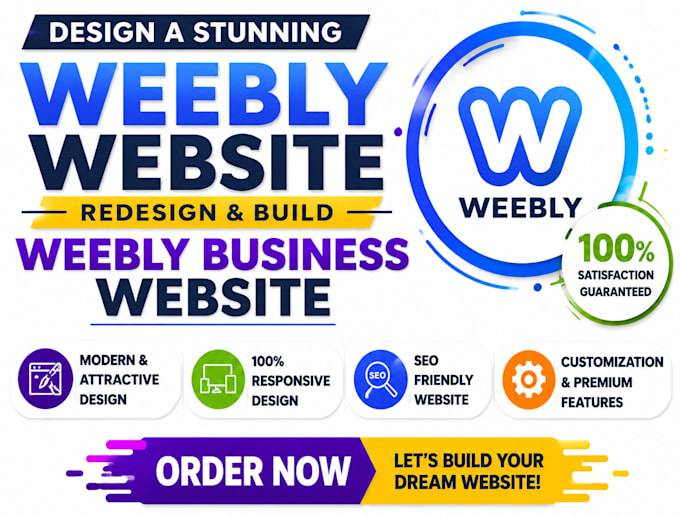 design a stunning weebly website redesign and build weebly business website
