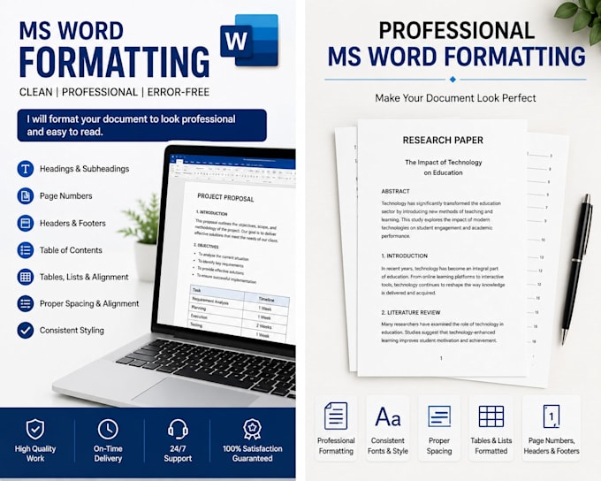 do professional microsoft word formatting
