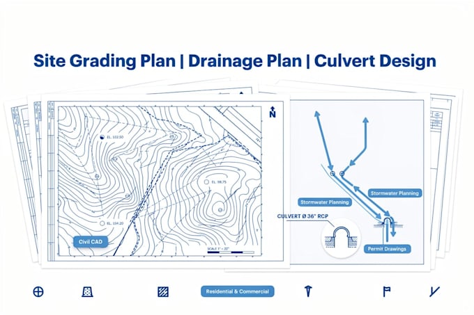 site grading plan drainage and culvert design