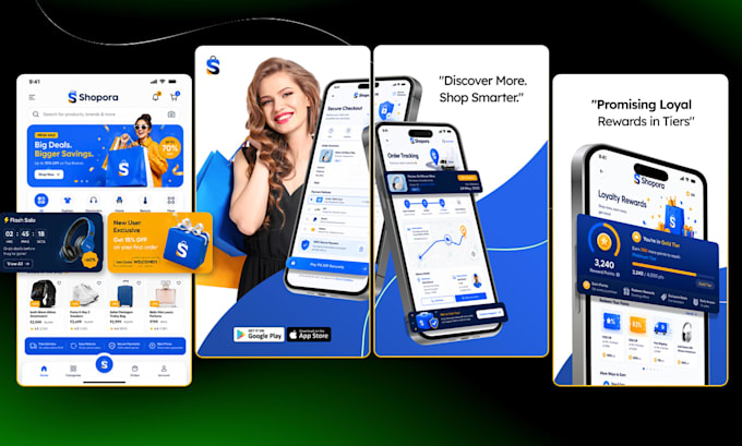 do app store and google play store screenshots design