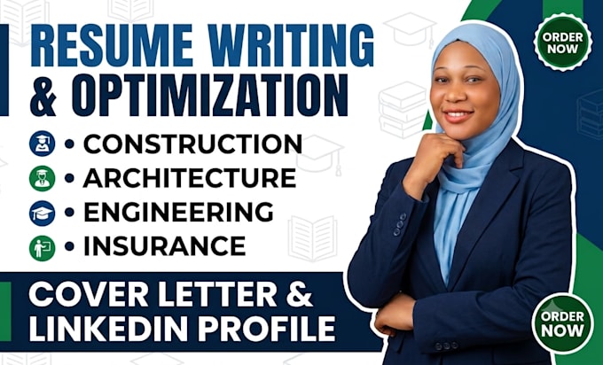 write construction, architecture, software, civil engineering, insurance resume