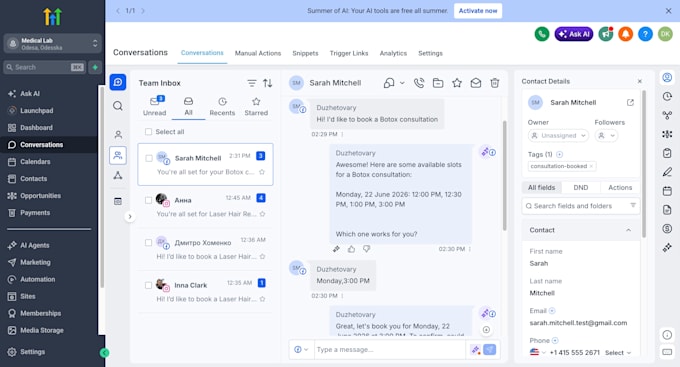 build ai chatbot and booking automation with gohighlevel