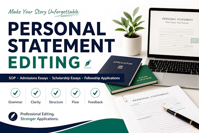 edit your personal statement or statement of purpose professionally