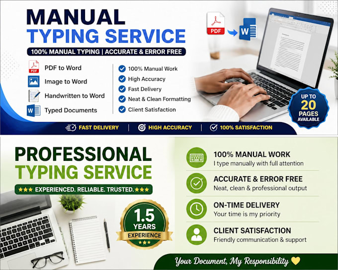 do manual typing from images and notes