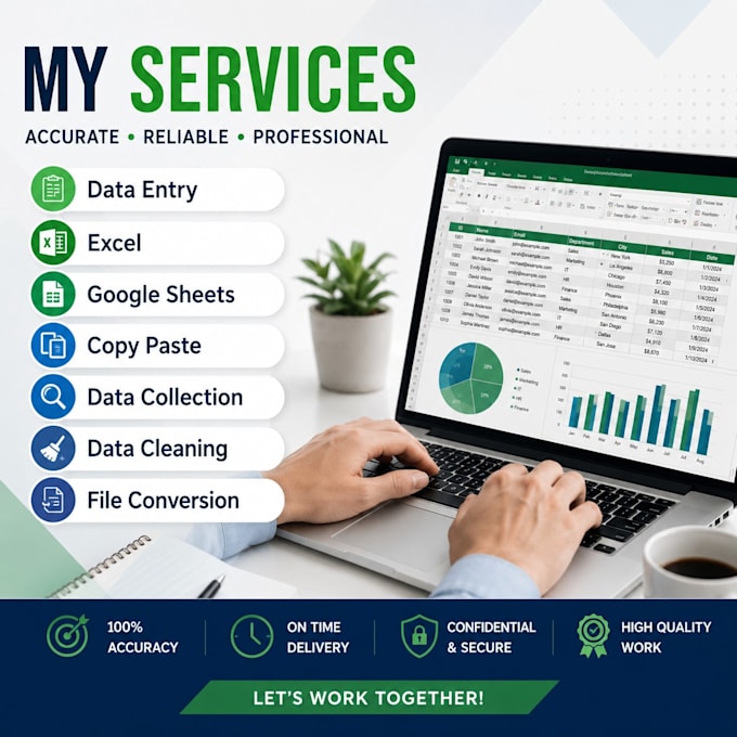 do accurate data entry, excel, copy paste and product listing