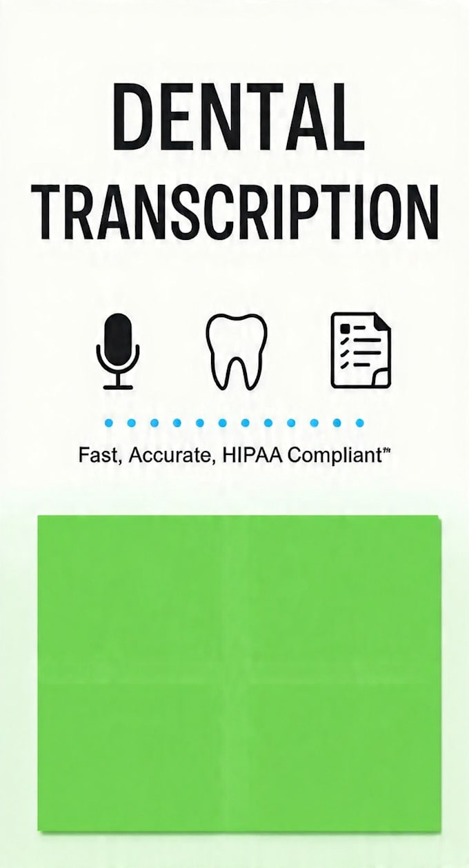 transcribe dental audio and video into accurate text