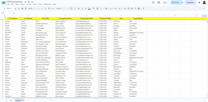 do professional crm data entry and contact list updating