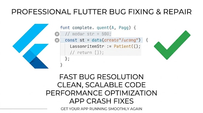 fix flutter bugs and issues in 24 hours