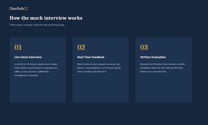conduct a mock customer success manager interview