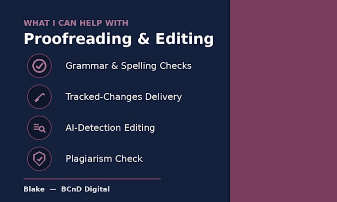 proofread your academic papers, resumes, and documents