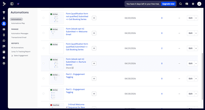 build sales funnel automation with make activecampaign and CRM