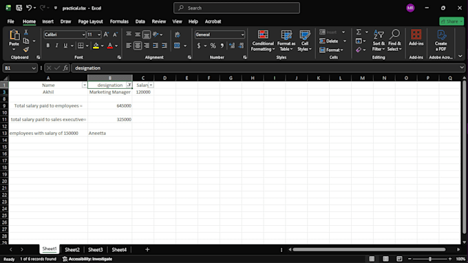 professionally use excel sheets and create reports and sheets