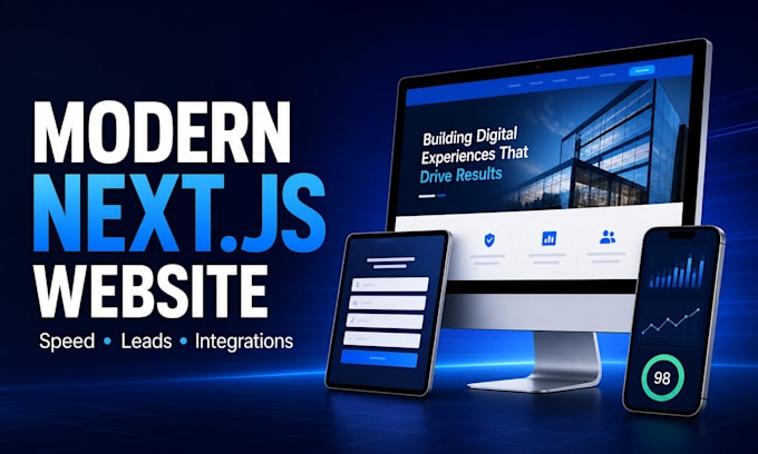 build a modern high performance nextjs react website