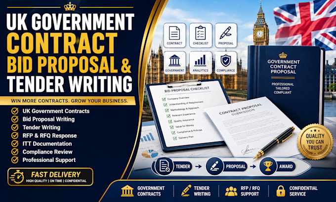 write uk government contract bid proposal tender writing rfp rfq response