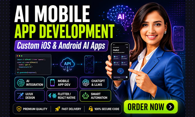 do ai mobile development flutter app ios android app ai web app ai chatbot